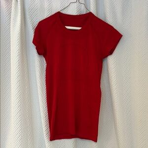 Lululemon Swiftly Tech Red Short Sleeve Athletic Top